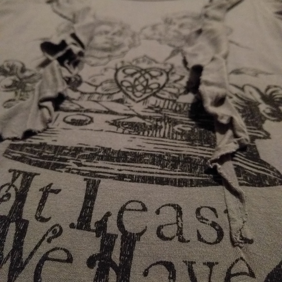 Alice in Wonderland ruffle graphic tee/tank XS - Picture 2 of 7